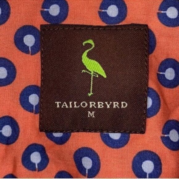 Tailorbyrd Red and Blue Patterned Casual Button Down Shirt - Picture 5 of 6